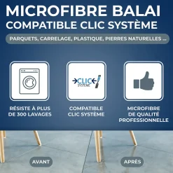 Starwax Microfibre balai mains sèches Clic système Outlet
