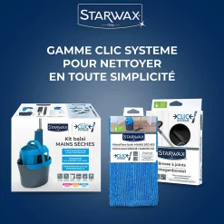 Starwax Microfibre balai mains sèches Clic système Outlet