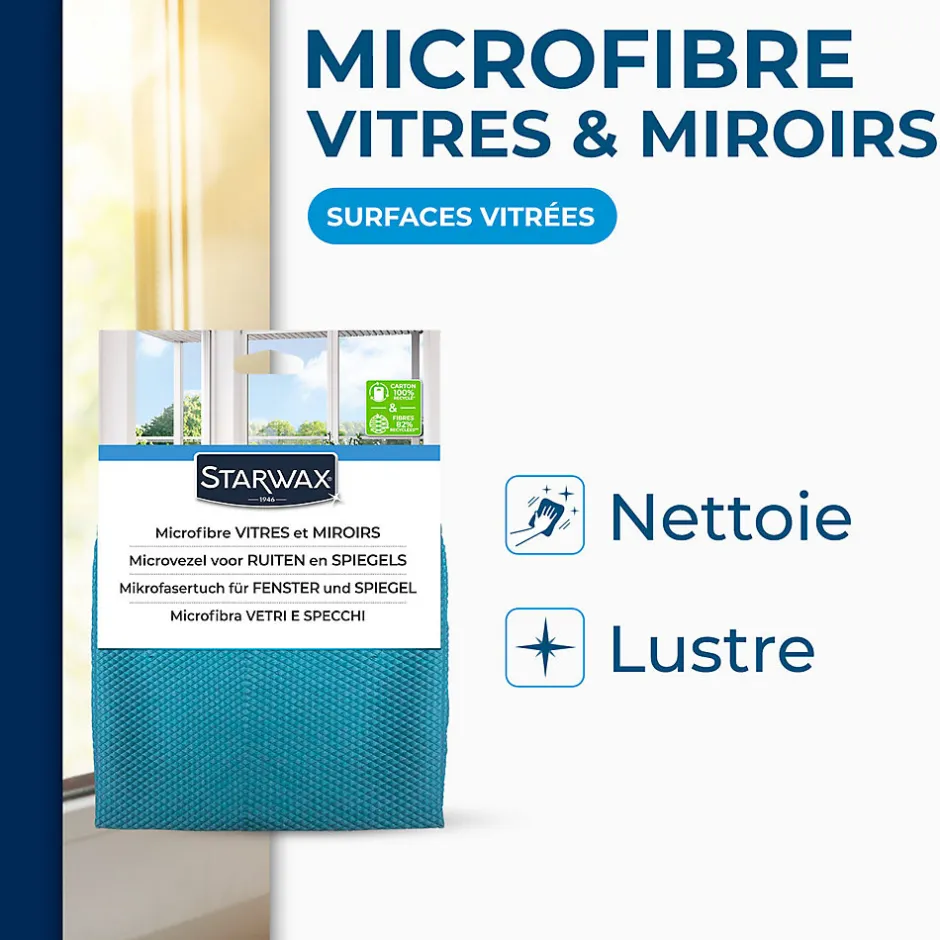 Starwax Microfibre pour vitres et miroir