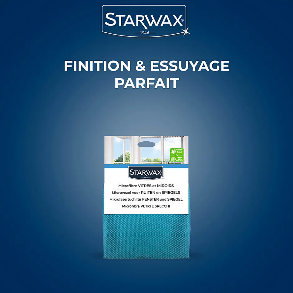 Starwax Microfibre pour vitres et miroir