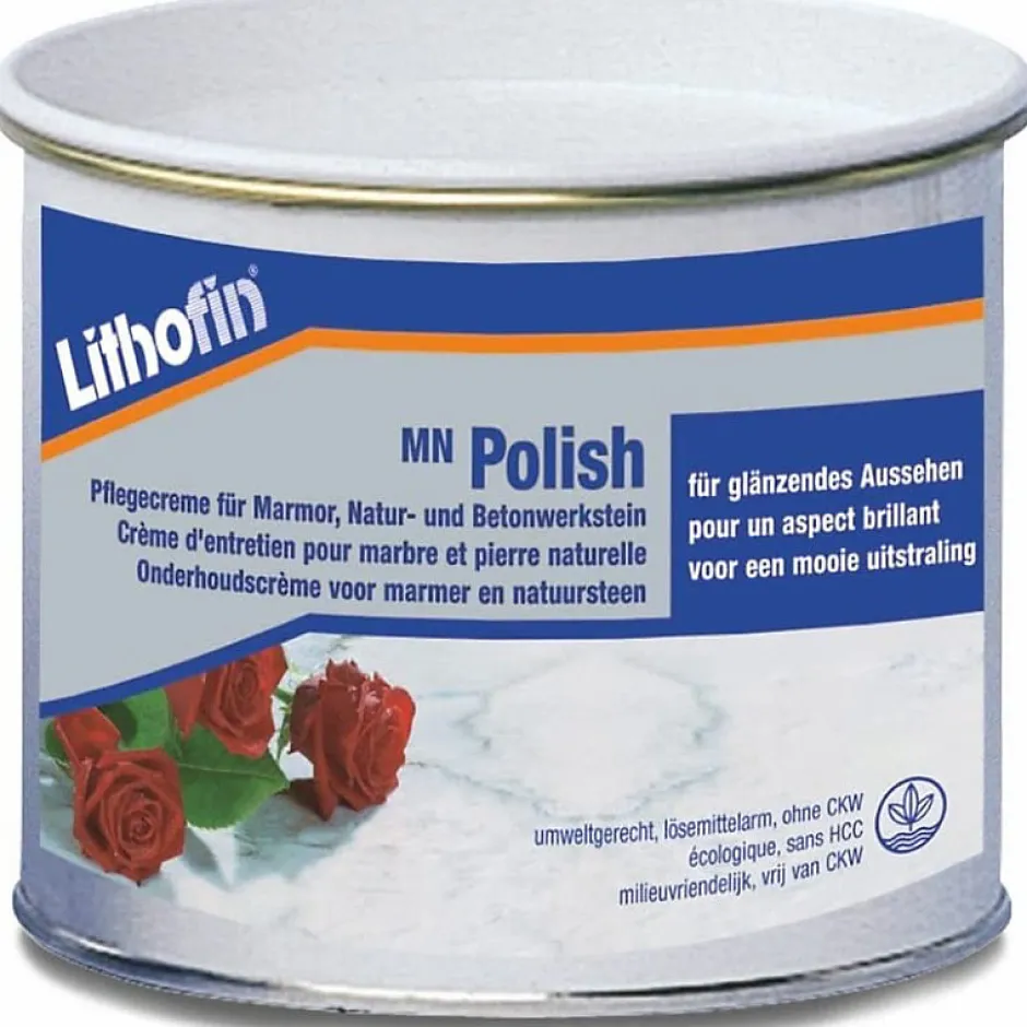 Lithofin MN Polish Crème - Crème d'entretien pour pierre naturelle - - 0,5 L Noir