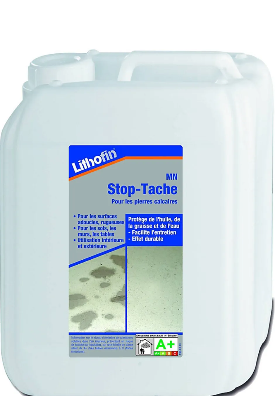 Lithofin MN Vlekstop Eco - Anti-tache pour pierres calcaires - - 5 L