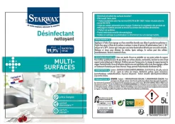 Starwax Nettoyant désinfectant multi-surfaces papaye 5L