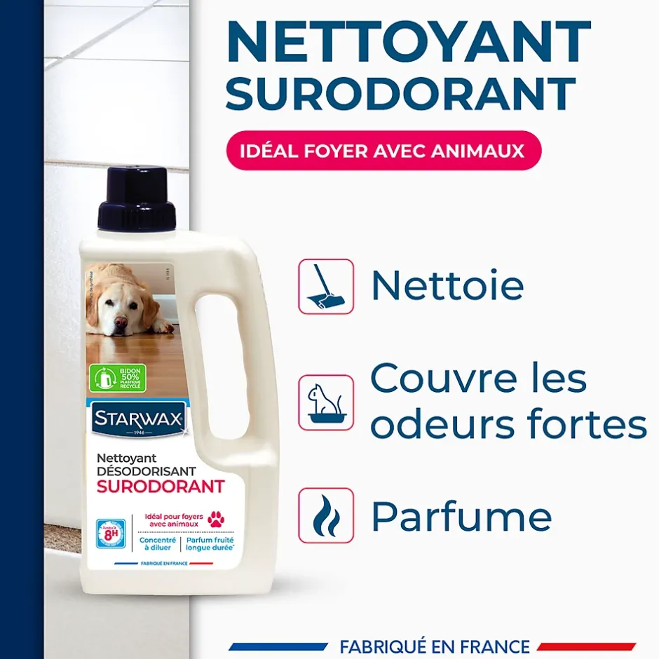 Starwax Nettoyant désinfectant surodorant sols et multi-usages 1L Sale