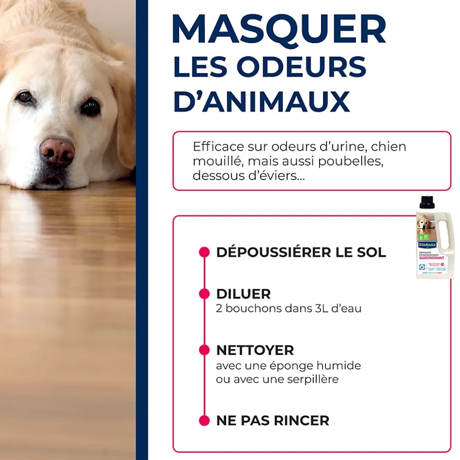Starwax Nettoyant désinfectant surodorant sols et multi-usages 1L Sale