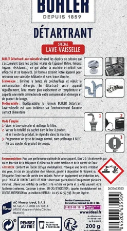 Buhler Nettoyant détartrant lave-vaisselle 200g