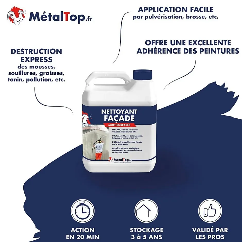 Metaltop Nettoyant Facade - 20 L - Métaltop New