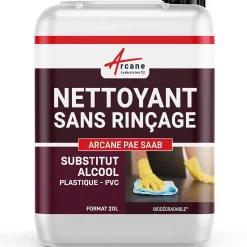 Arcane Industries Nettoyant plastique sans alcool : PVC, PC, téléphone etc... - 5 L -