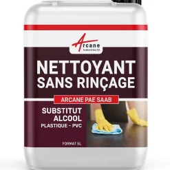 Arcane Industries Nettoyant plastique sans alcool : PVC, PC, téléphone etc... - 5 L -