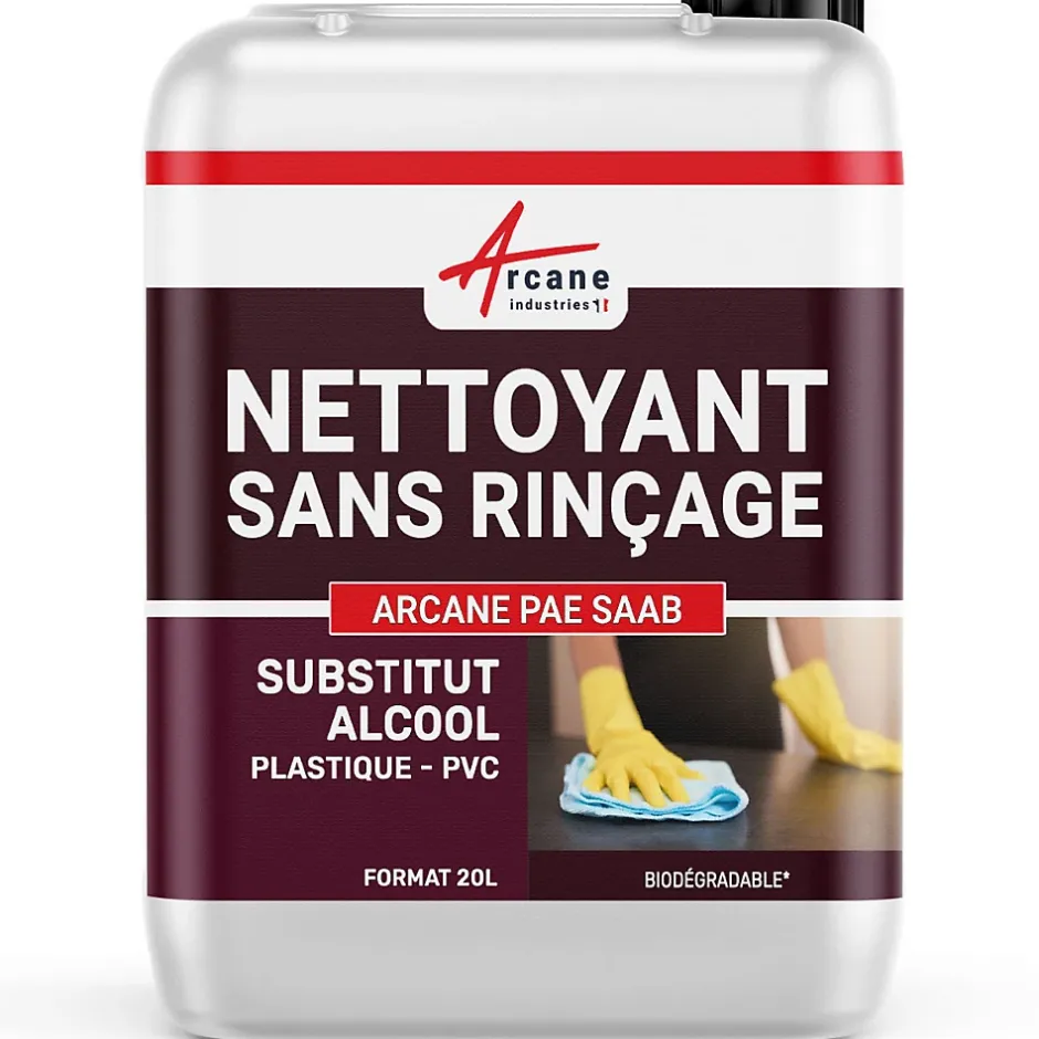 Arcane Industries Nettoyant plastique sans alcool : PVC, PC, téléphone etc... - 20 L - Discount