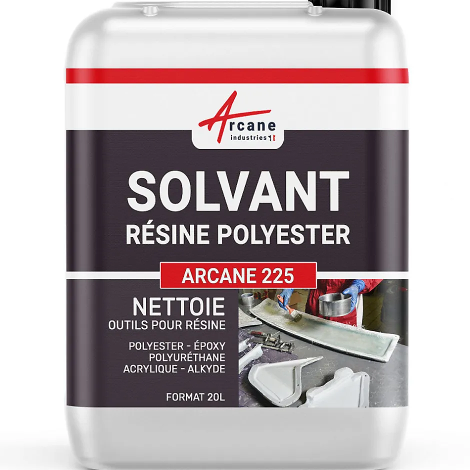 Arcane Industries Nettoyant Solvant Résine Polyester - Substitut acétone - 20 L -