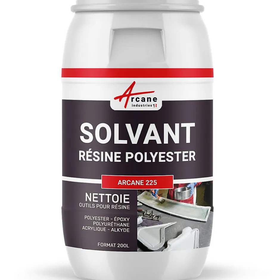 Arcane Industries Nettoyant Solvant Résine Polyester - Substitut acétone - 200 L -