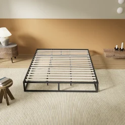November Sleep Lit 90 x 190 cm - Cadre en acier - Lattes en bois