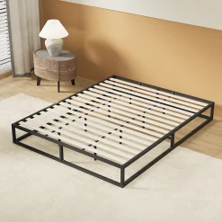 November Sleep Lit 180 x 200 cm - Cadre en acier - Lattes en bois New