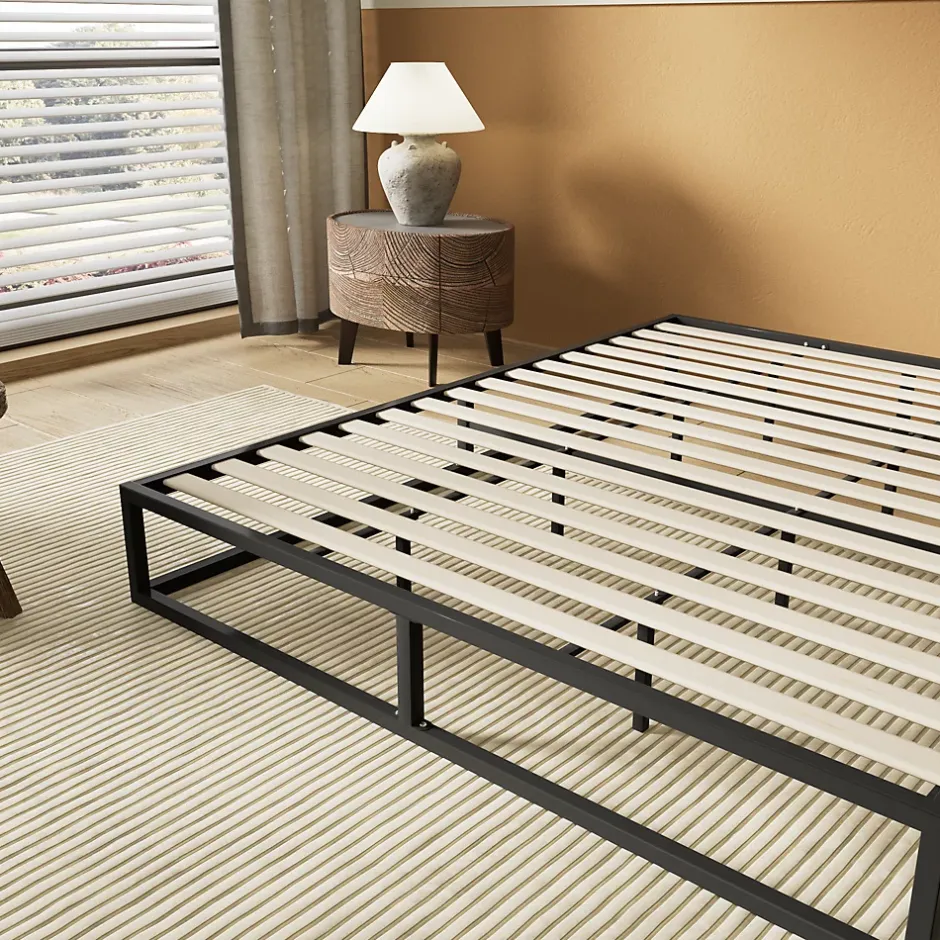 November Sleep Lit 180 x 200 cm - Cadre en acier - Lattes en bois New