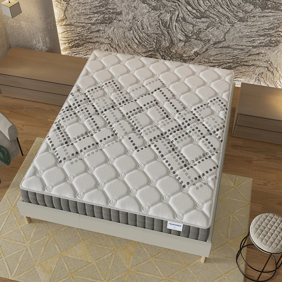 November Sleep Matelas Ressorts Ensachés 120x190 cm ELIHA Epaisseur 20 cm Discount