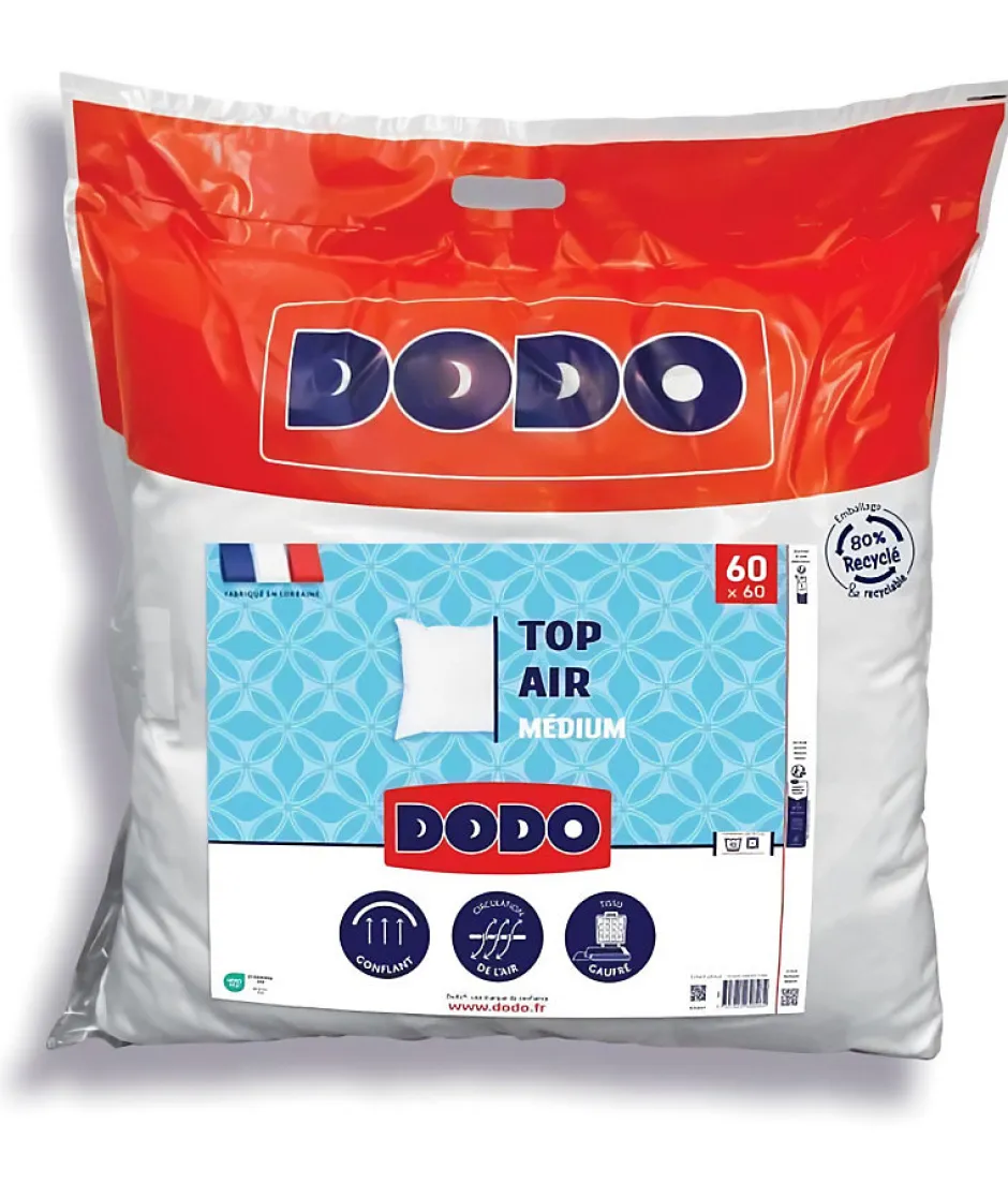 Dodo Oreiller - - MEDIUM TOP AIR - 60 x 60 cm - Blanc Clearance