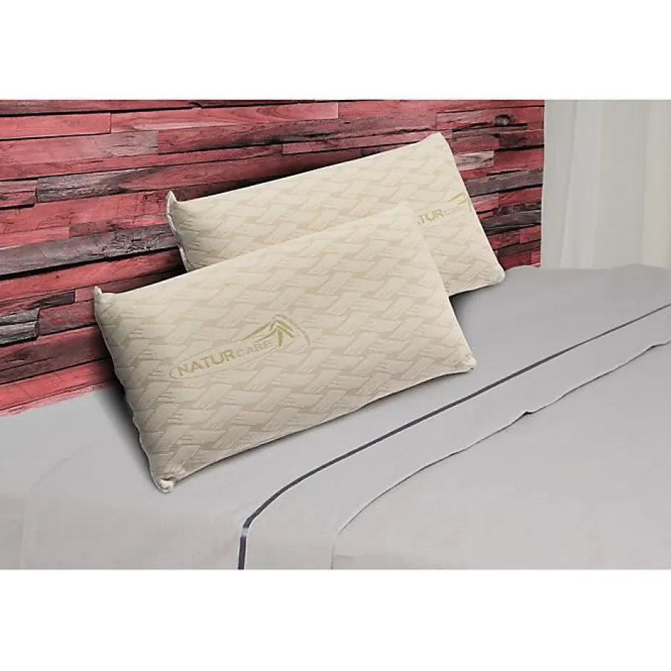 Eccox Oreiller - - Natur Care - 80 x 40 cm - Mousse à mémoire - Housse amovible - Beige