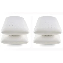 Eccox Oreiller - - Pack de 4 - 90x40 cm - Mousse à mémoire - Fermeté moyenne - Anti-acariens