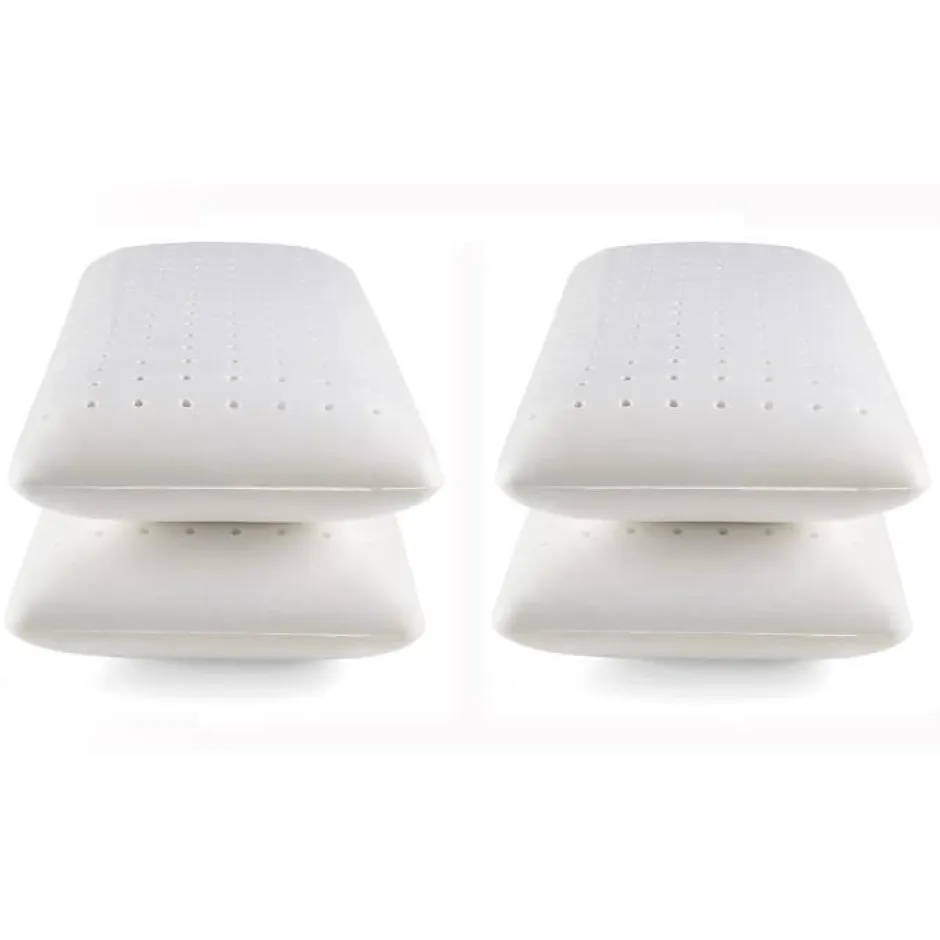 Eccox Oreiller - - Pack de 4 - Mousse à mémoire - 70x40 cm - Fermeté moyenne - Anti-acariens