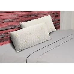 Eccox Oreiller - - Pack de 2 - Mousse à mémoire de soja - 80 x 40 cm - Ergonomique