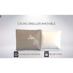 Herzberg Oreiller au Charbon de Bambou HG6050-BC