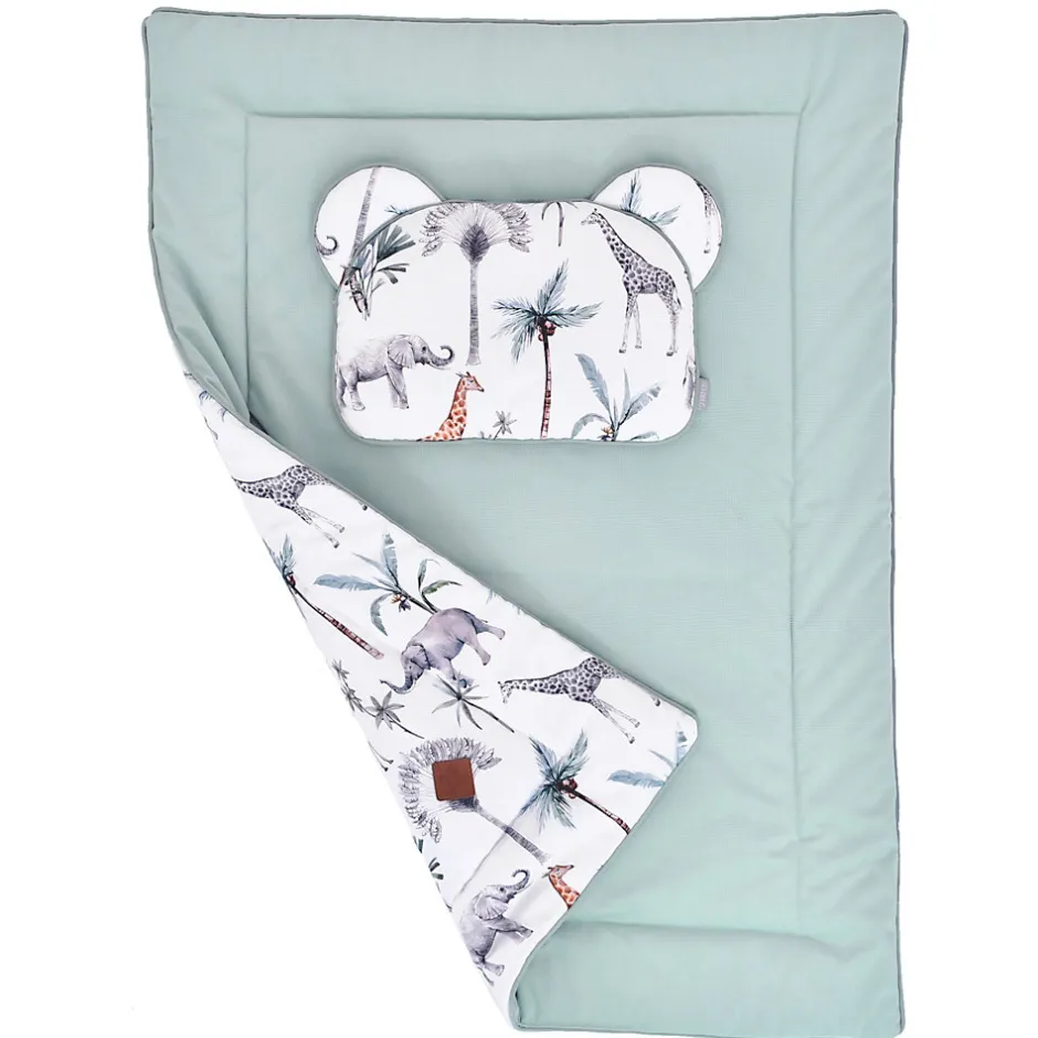 Sevira Kids Oreiller coussin plat réversible Safari
