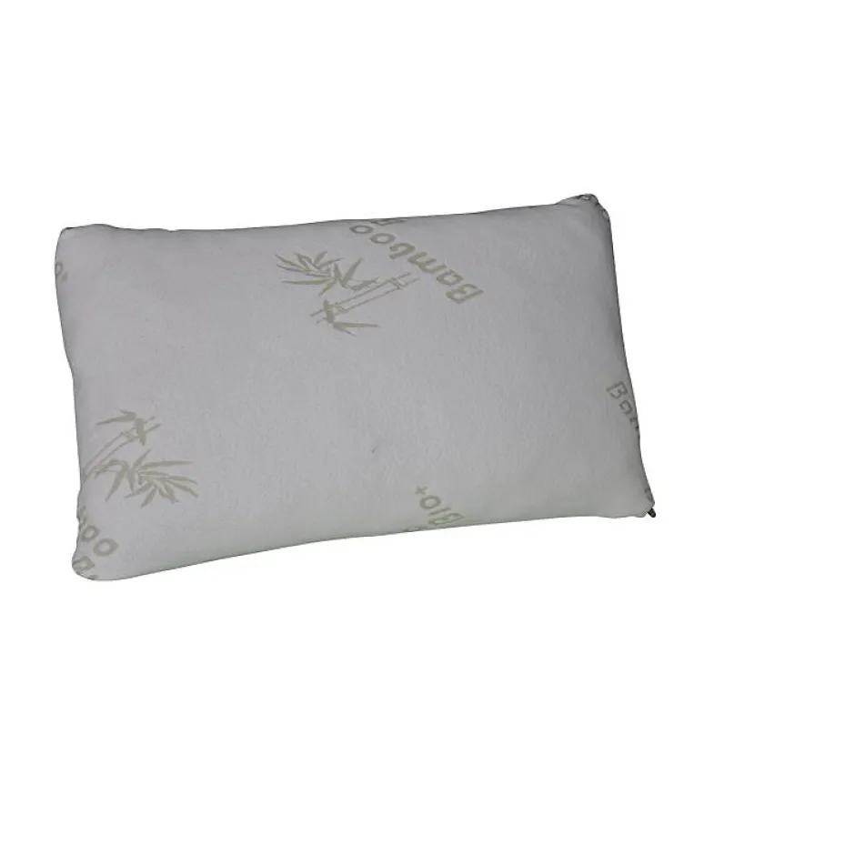 Herzberg Oreiller de luxe en bambou Queen 50x76cm HG5076BM-blanc