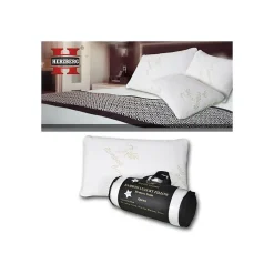 Herzberg Oreiller de luxe en bambou Queen 50x76cm HG5076BM-blanc