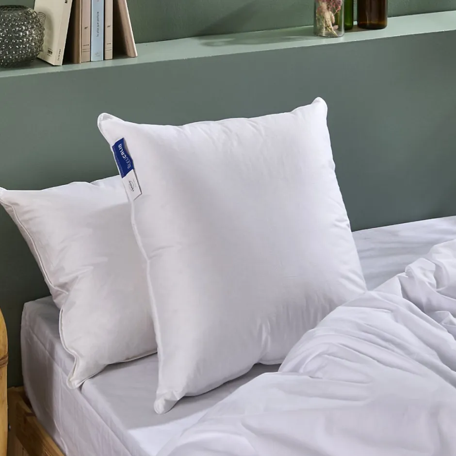 Bleu Calin Oreiller Duvet Moelleux 60x60cm 90% DUVET DE CANARD