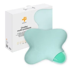 Inphysio Oreiller en forme de papillon avec gel rafraîchissant - 53x43x12 - MULTIPOSITIONS