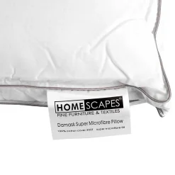 Homescapes Oreiller en microfibre et coton damassé, 50 x 75 cm -