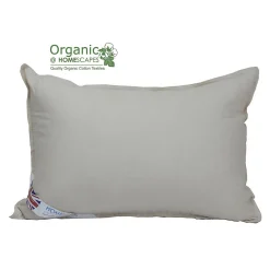 Homescapes Oreiller en microfibre et coton bio, 50 x 75 cm -