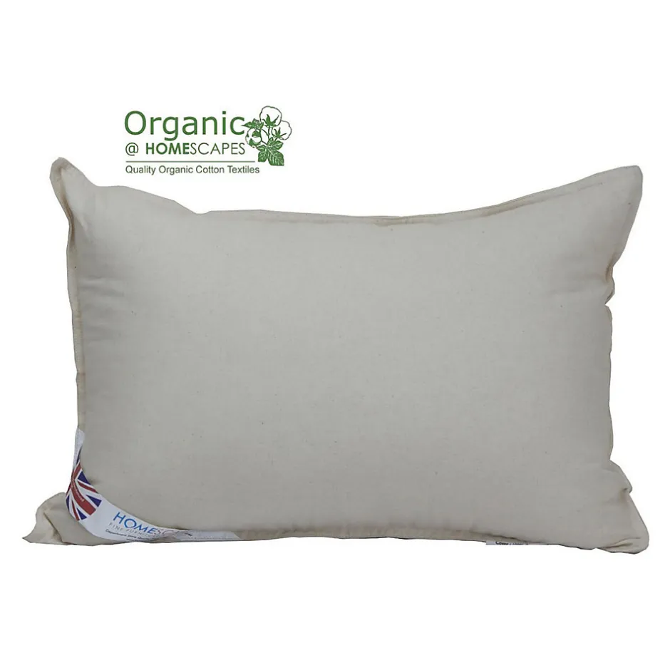 Homescapes Oreiller en microfibre et coton bio, 50 x 75 cm -