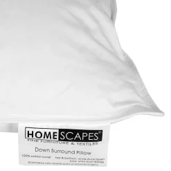Homescapes Oreiller en plumes et duvet de canard à double niveau de garnissage, 50 x 75 cm - New