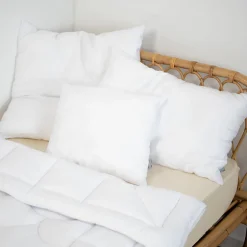 Sevira Kids Oreiller en satin de coton moelleux fabrication française