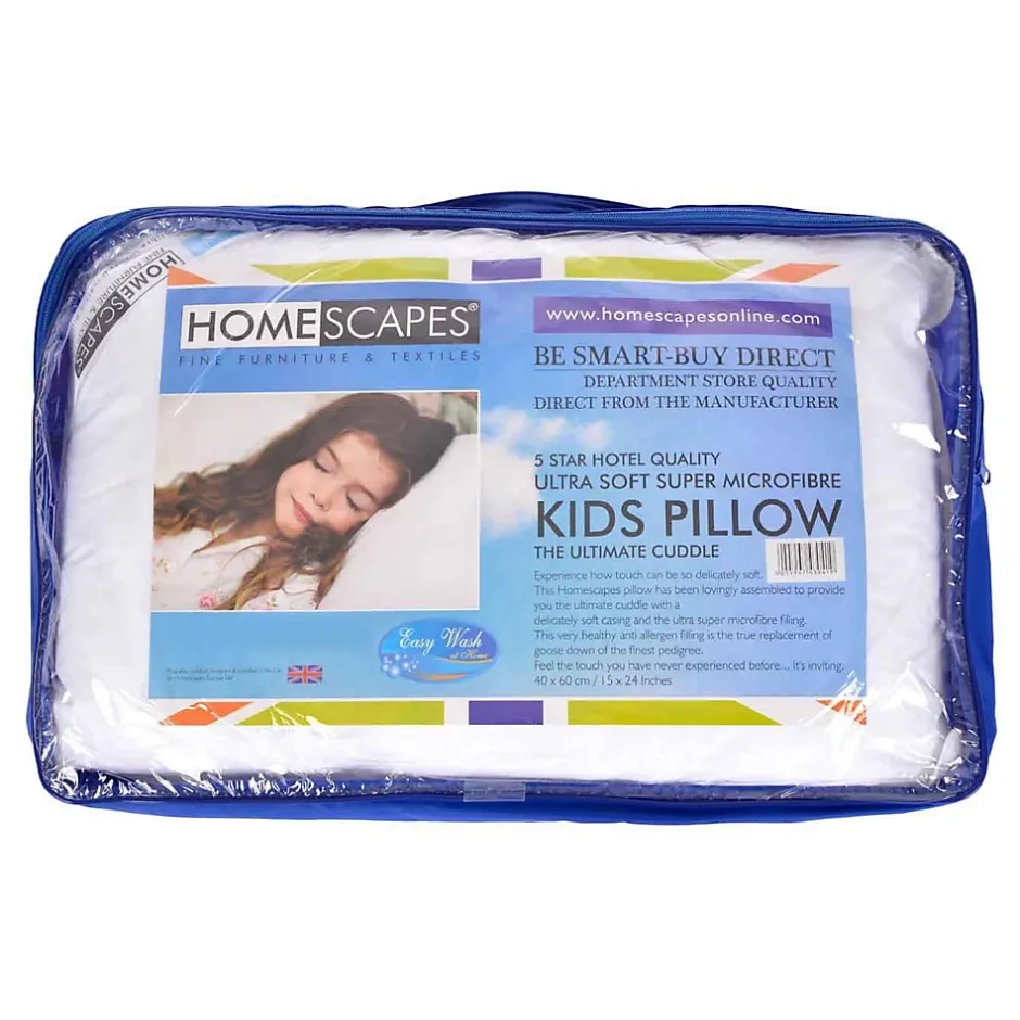 Homescapes Oreiller enfant hypoallergénique en microfibre, 40 x 60 cm - Clearance