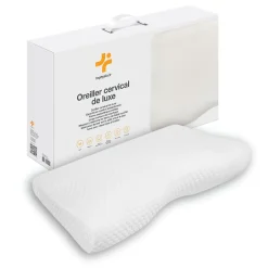 Inphysio Oreiller ergonomique cervical de luxe deux taies d'oreiller (bambou,coton)