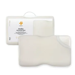 Inphysio Oreiller ergonomique cervical - deux hauteurs différentes - taie d'oreiller en coton - DUO PREMIUM