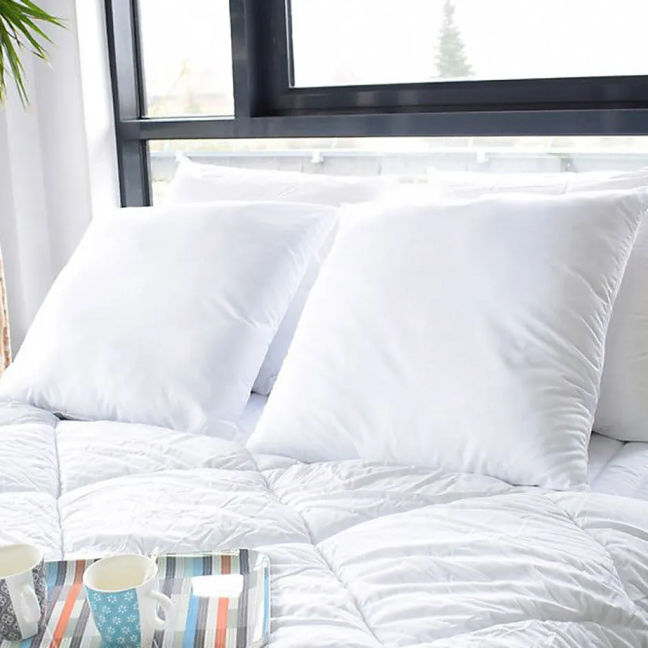 Bleu Calin Oreiller mémoire de forme 60x60 percale coton