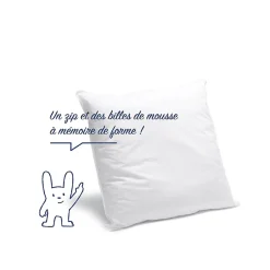 Bleu Calin Oreiller Mémoire de Forme mixte 60x60cm Barrettes de mousse Best