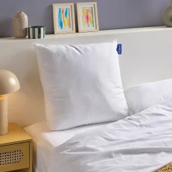 Bleu Calin Oreiller Moelleux 60x60cm COTON BIO Certifié GOTs