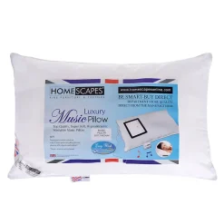 Homescapes Oreiller musical synthétique microfibre confort souplemoyen blanc 50 x 75 cm - Hot