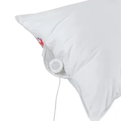 Homescapes Oreiller musical synthétique microfibre confort souplemoyen blanc 50 x 75 cm - Hot