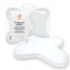 Inphysio Oreiller papillon plat mémoire de forme, profil bas 10 cm, multiposition, taie coton, 56x46 cm