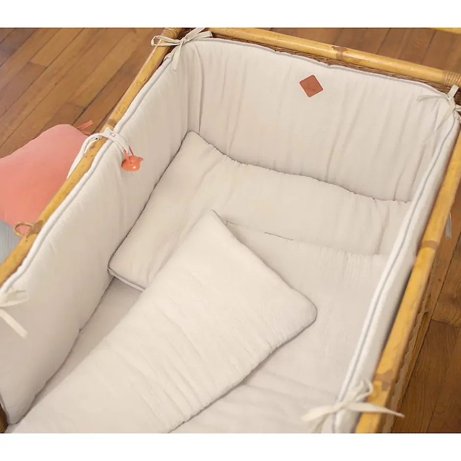 Sevira Kids Oreiller plat en gaze de coton Jeanne
