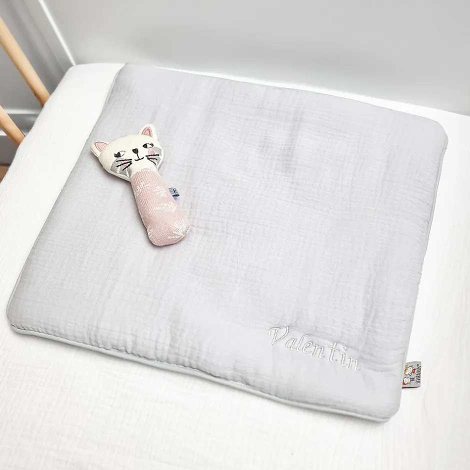Sevira Kids Oreiller plat en gaze de coton Jeanne