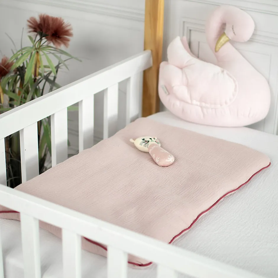 Sevira Kids Oreiller plat en gaze de coton Jeanne