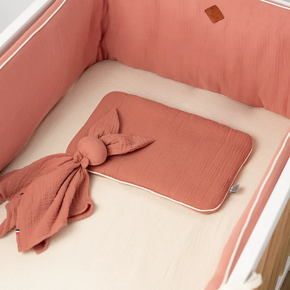 Sevira Kids Oreiller plat en gaze de coton Jeanne
