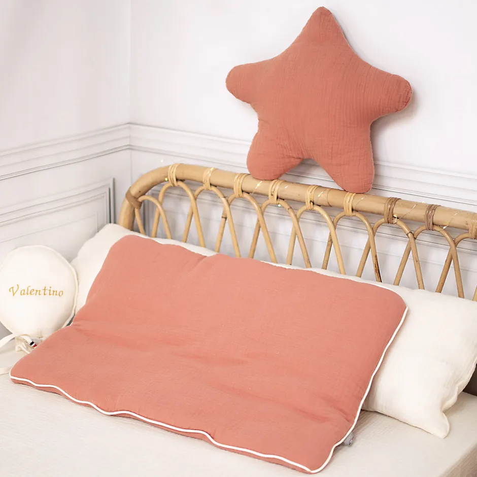 Sevira Kids Oreiller plat en gaze de coton Jeanne